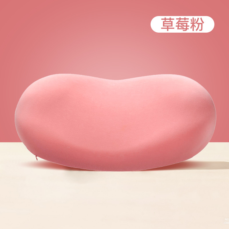 SAIEN nuevo color sólido gato vientre almohada de espuma de memoria lenta recuperación almohada cervical red gato rojo vientre almohada