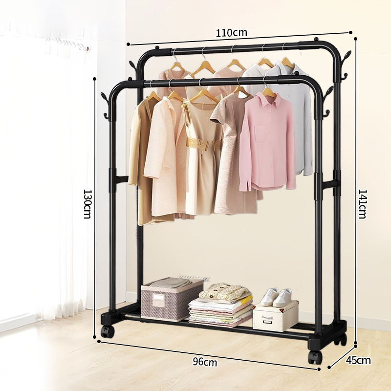 심플 [평바닥 더블폴 110 블랙 + 휠모델] 블랙