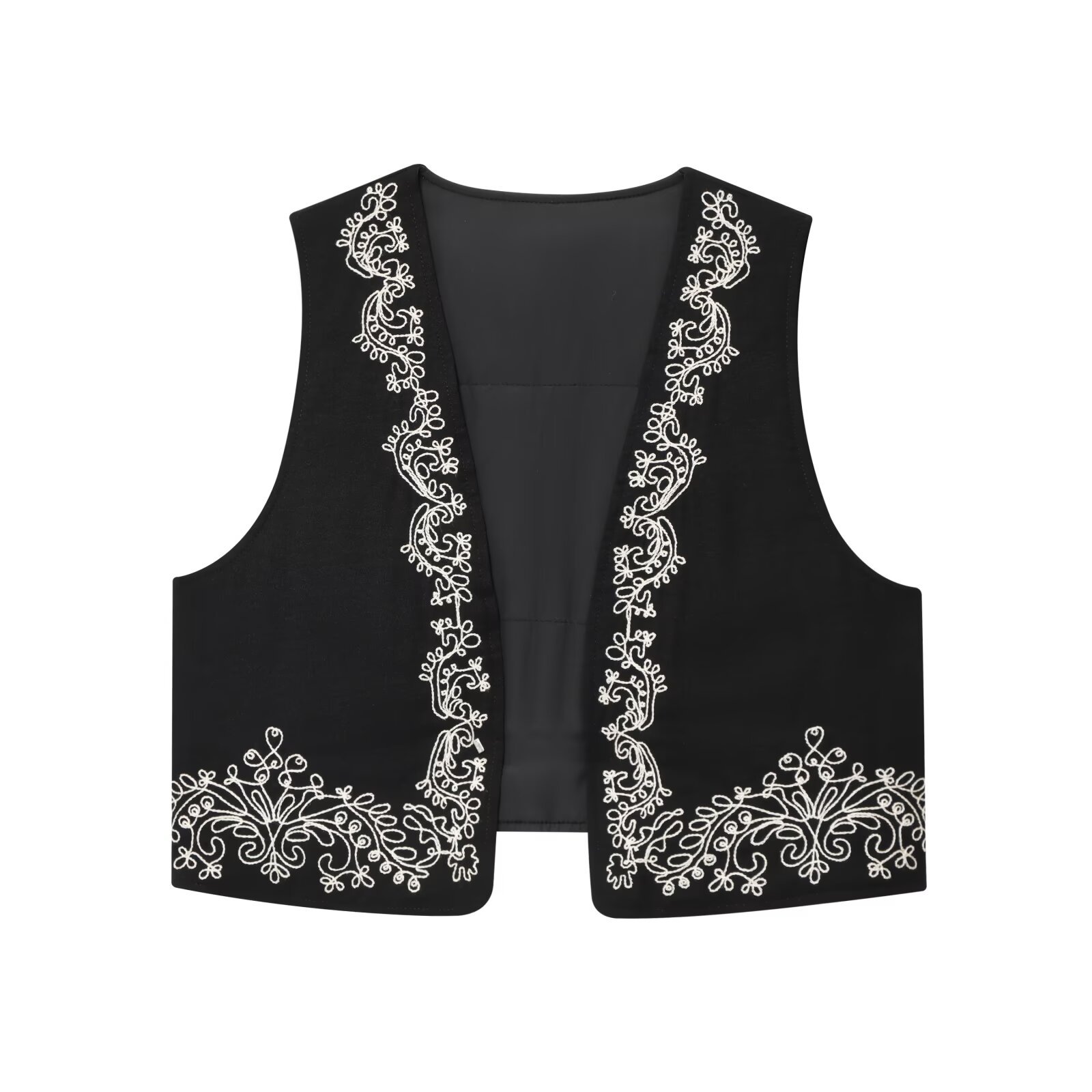 Cross-Border Aliexpress Export Women's Clothing 2025 Summer New Retro Ethnic Style Embroidered Short Cardigan Vest Top