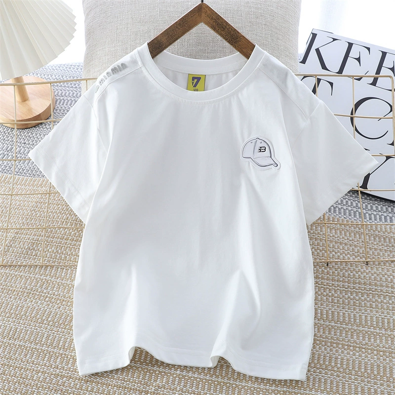 Children's summer short sleeve T-shirt for leisure for boys, for teenagers, Korean style, wholesale, children's clothing