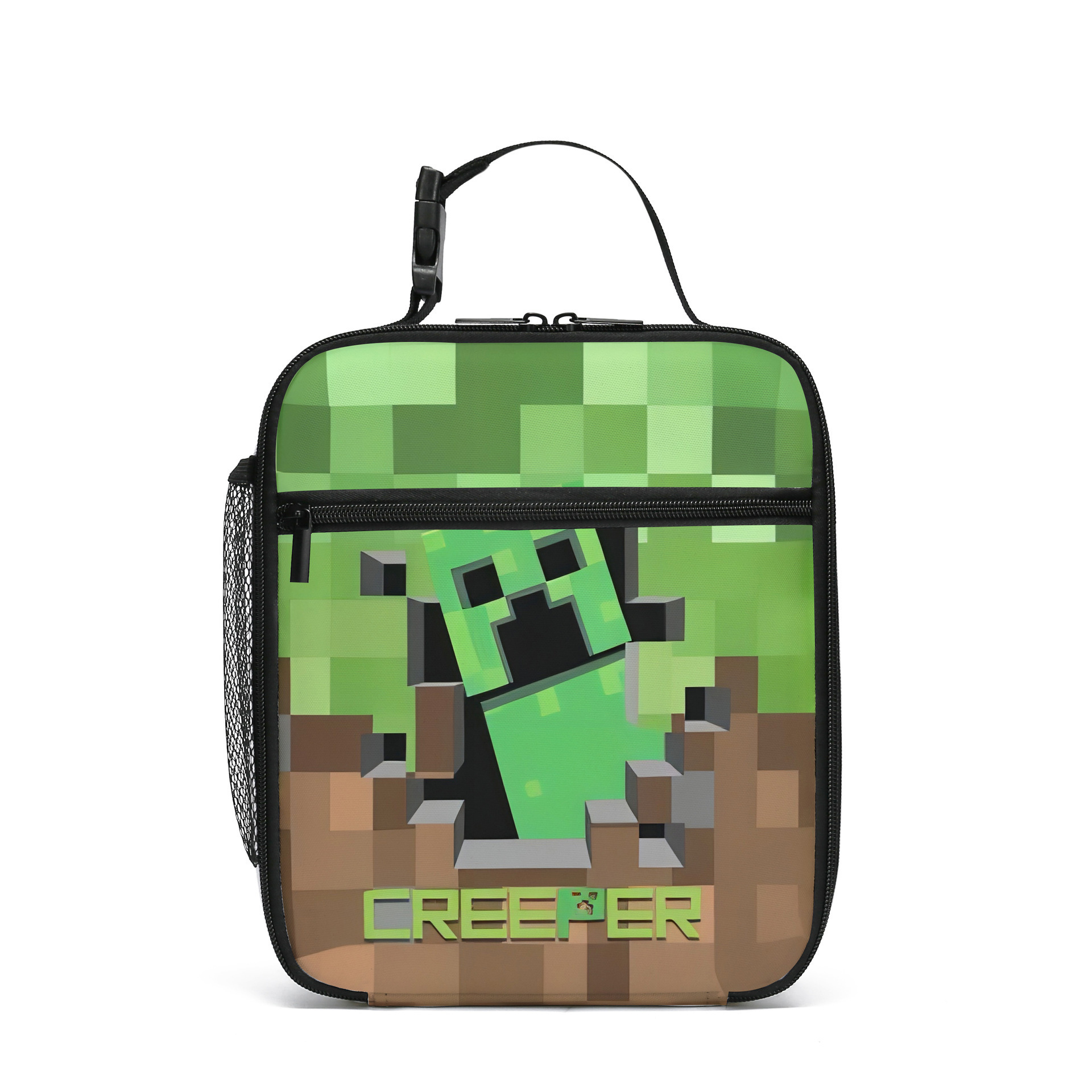 Minecraft Bolso de comida para estudiantes de primaria Minecraft Bolso de hombro portátil para niños Caja de aislamiento Bolsa de almuerzo portátil de campo