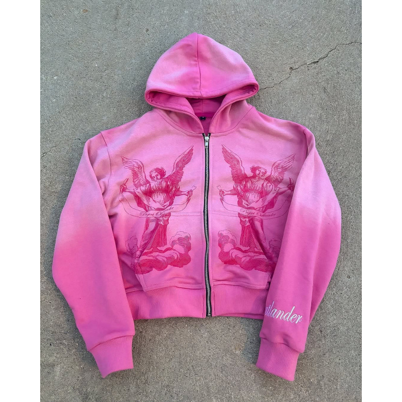 Urban Hip-Hop Gradient Print Hooded Sweatshirt Jacket - Stylish Oversized Pullover With 3D Design For Men & Women_viptrois.com