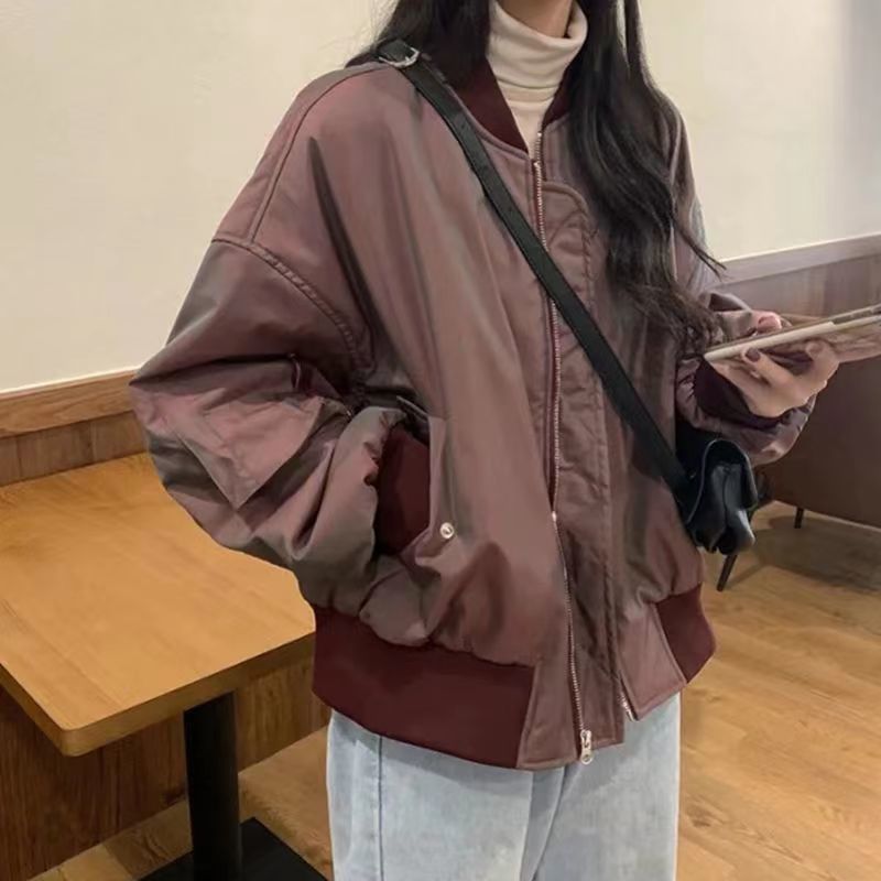 短款棉服女年新款秋冬百搭宽松港风棒球服夹克外套学生面包服|undefined