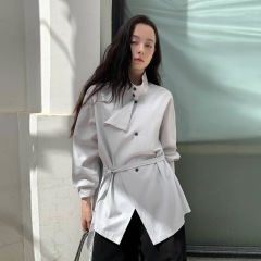 MOXI十三行女装2025秋季新款设计感小众不规则衬衣韩版衬衫上衣女