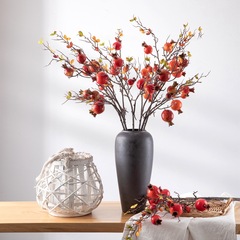 仿真花小枝秋葉石榴假花綠植物批發婚慶裝飾工藝品INS風MW10894