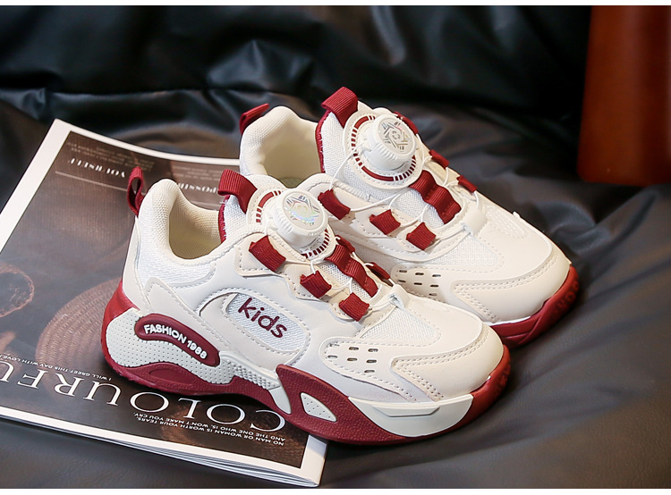 Sneakers chunky per bambini basket impermeabili in pelle_voghion.com