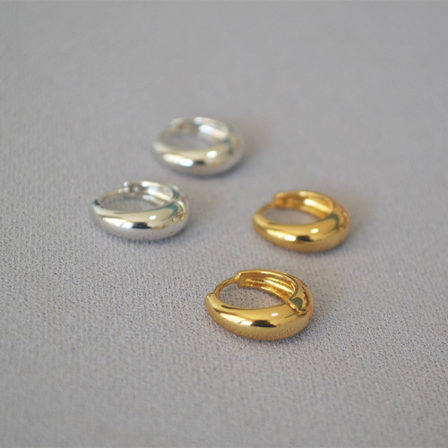Korean-style brass-plated gold cool minimalist small exquisite daily commuting temperament ear hooks earrings earrings for women gifts