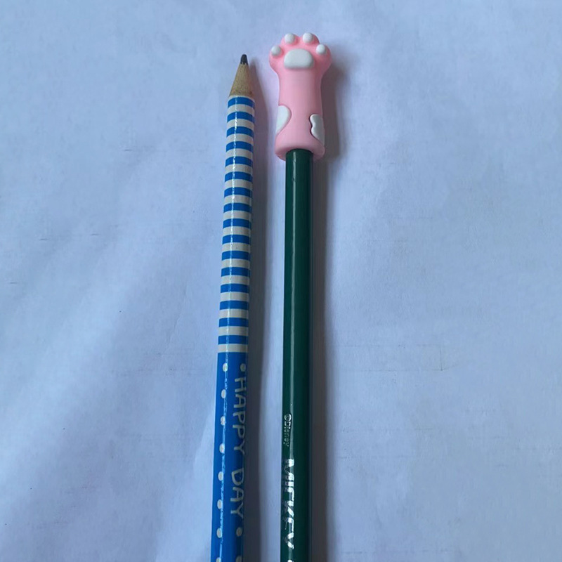 帽子のかわいい猫の爪の筆のセットの鉛筆の蓋の子供の趣味の学習用品の子供の鉛筆の帽子のシリカゲルの筆の帽子の柔らかいゴムの筆の帽子|undefined