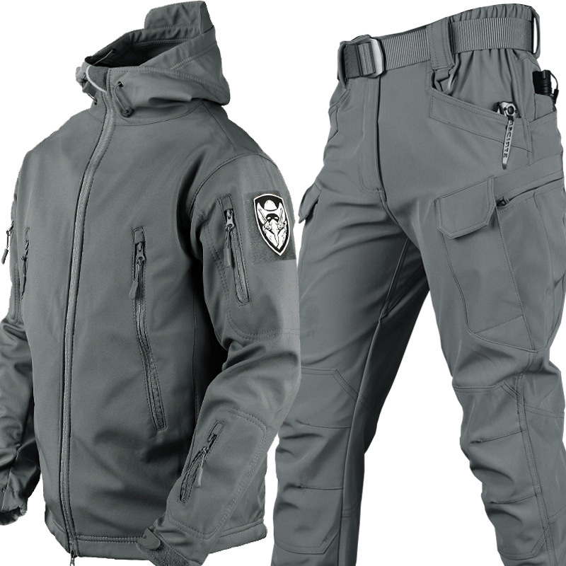 Pantalones de montaña de invierno y otoño impermeable de terciopelo para hombre