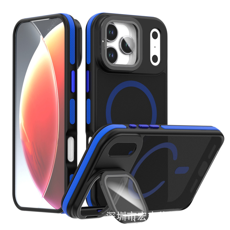 适用苹果iPhone17Pro讯彩镜头膜支架肤感磁吸手机壳三星S25保护套|undefined