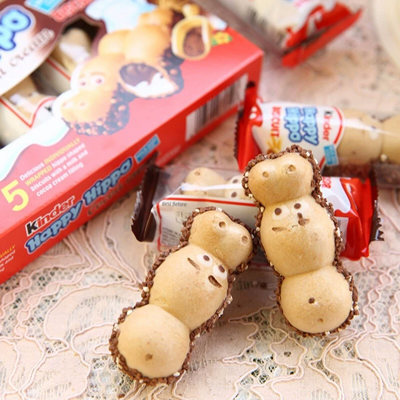健达 Happy Hippo шоколад Kinder молочный ореховый сэндвич Happy Hippo яркие детские закуски