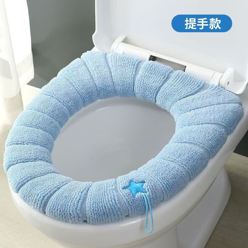 针织马桶垫加厚通用坐便圈坐便垫马桶套卡通手提马桶圈毛绒马桶垫|undefined