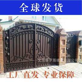 加工密封铁艺大门电动平移门 花园铁门铁大门 设计欧式庭院大门