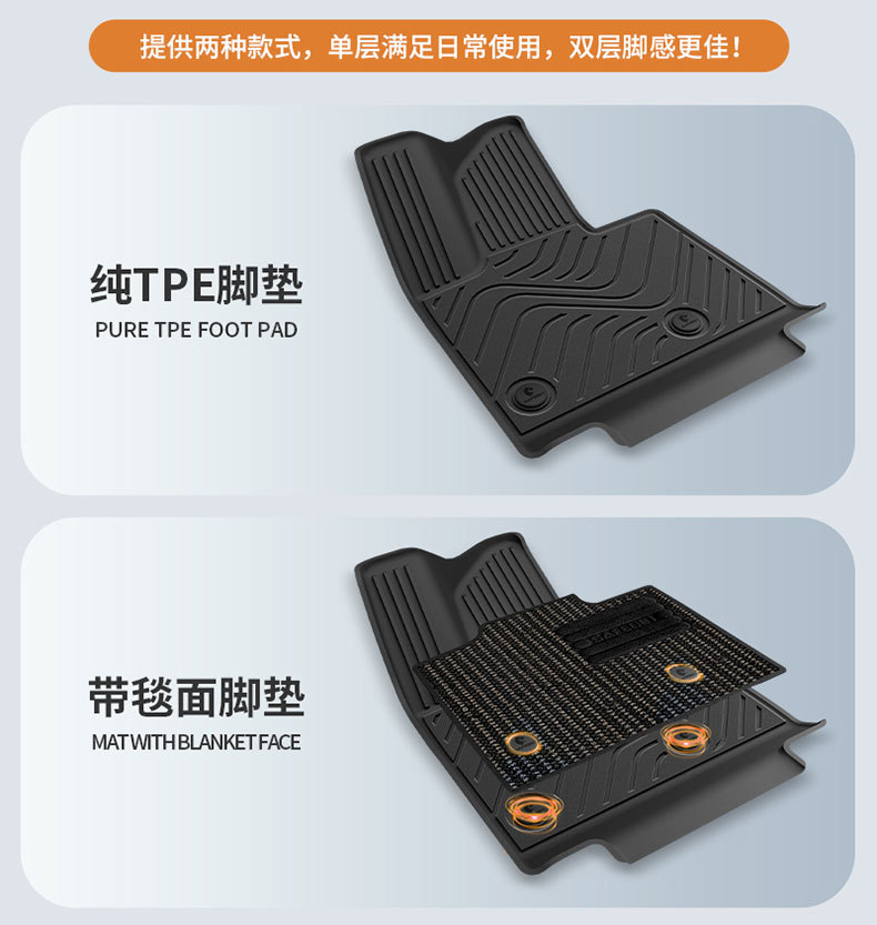 Suitable for Ledao L60 L80 L90 Special Vehicles, All-Weather Tpe Car Floor Mats, Trunk Mats, and Car Accessories