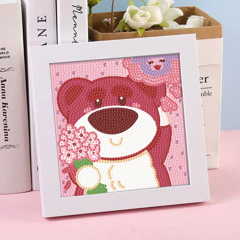 Diamante infantil DIY hecha a mano con material de marco paquete de dibujos animados Sanliou pegatinas de diamante regalo al por mayor pinturas de mampostería