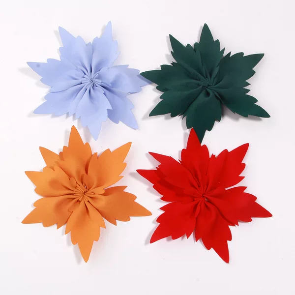 Handmade rolled flower pearl linen fabric pointed lotus three-dimensional fabric flower DIY hair accessory, brooch, clothing accessory