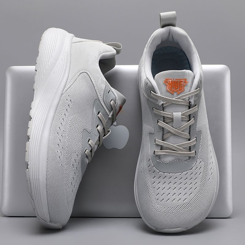 Large Size Wide-Foot Shoes for Summer, Versatile Single Mesh Breathable Rebound Soft Sole Plus Fat and Height Wide-Last Sports Running Shoes for Men and Women