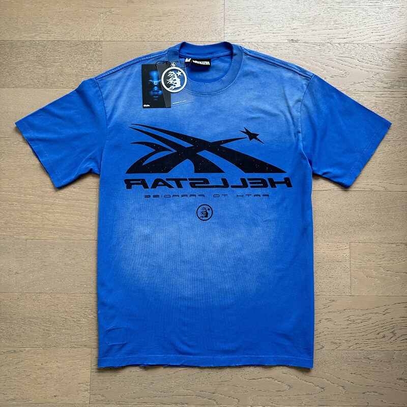 新型美潮Hの星シリーズプリント双紗純綿カジュアル男女夏カジュアルゆったり半袖tシャツ|undefined