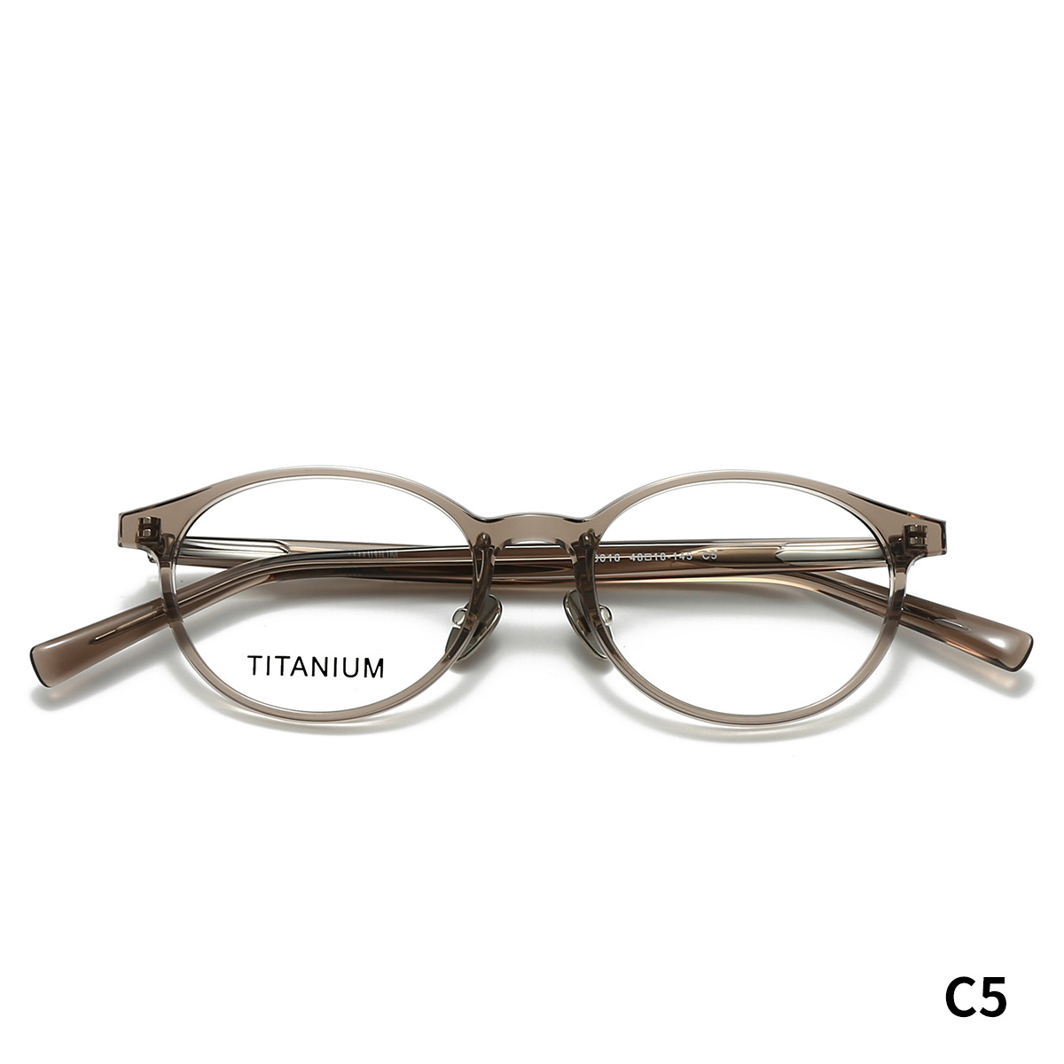 STUDIOMUKU gafas de madera frescas con marcos ovales minimalistas y no simples, marcos gruesos de titanio puro