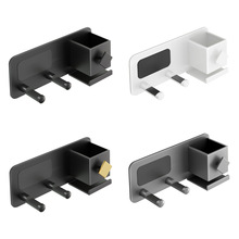 免打孔吹风机置物架太空铝浴室收纳架风筒架子多功能电吹风架批发