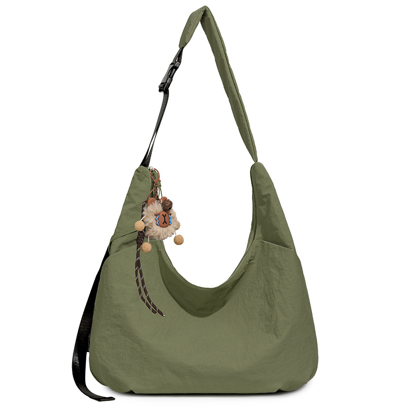 Lazy Style Fashion Women's Crescent Dumpling Crossbody Bag 2026 New Korean Version Casual Oxford Cloth Shoulder Bag - Thumbnail 6