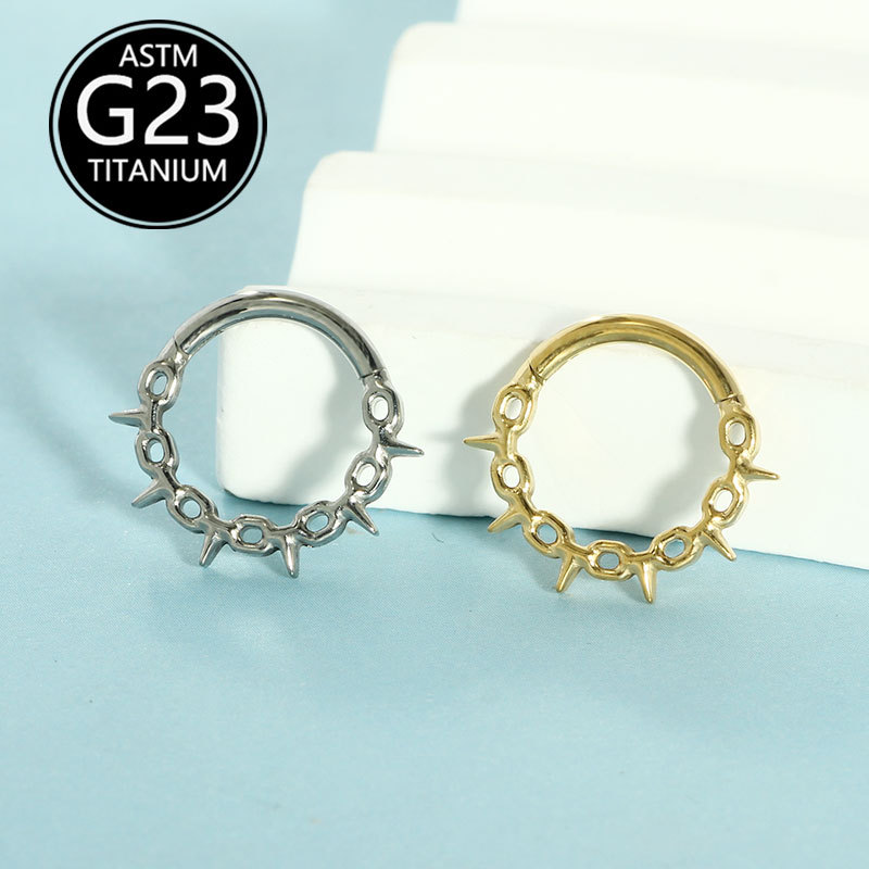 Pointed titanium steel lip stud product view