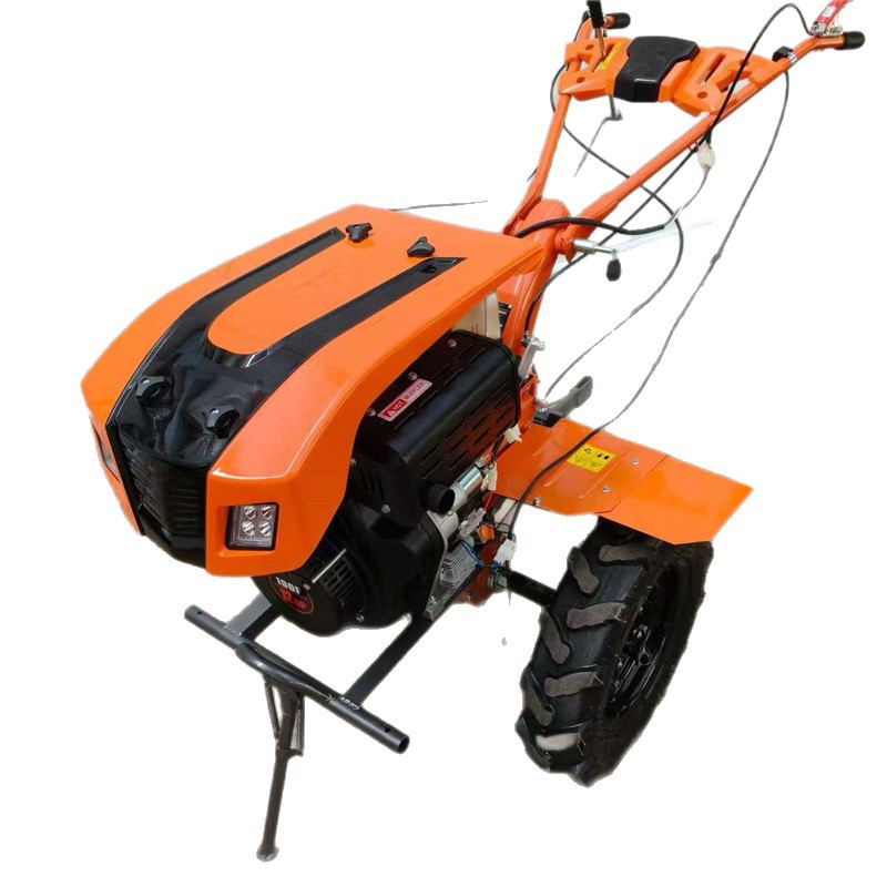 Mini-cultivador de dos conducciones de 7,5 hp tipo de iluminación arado de tierras de cultivo zanjadora de mano cultivador rotativo agrícola image 6