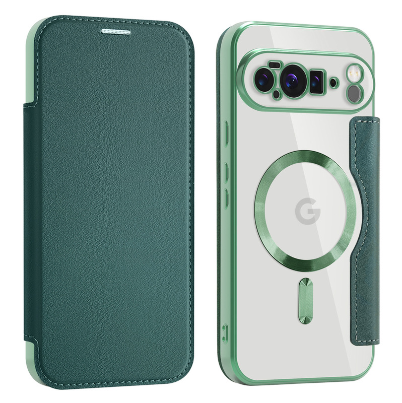 ゴールデンシールドレザーケース Google 10ProXL 携帯電話ケース電気メッキ磁気 GooglePIXEL9A カード保護カバー|undefined