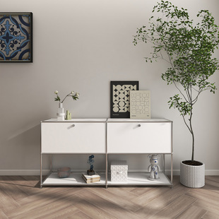 USM柜陈列饰品展示架定制不锈钢拼装组装柜家用商用餐边柜MD-003-阿里巴巴