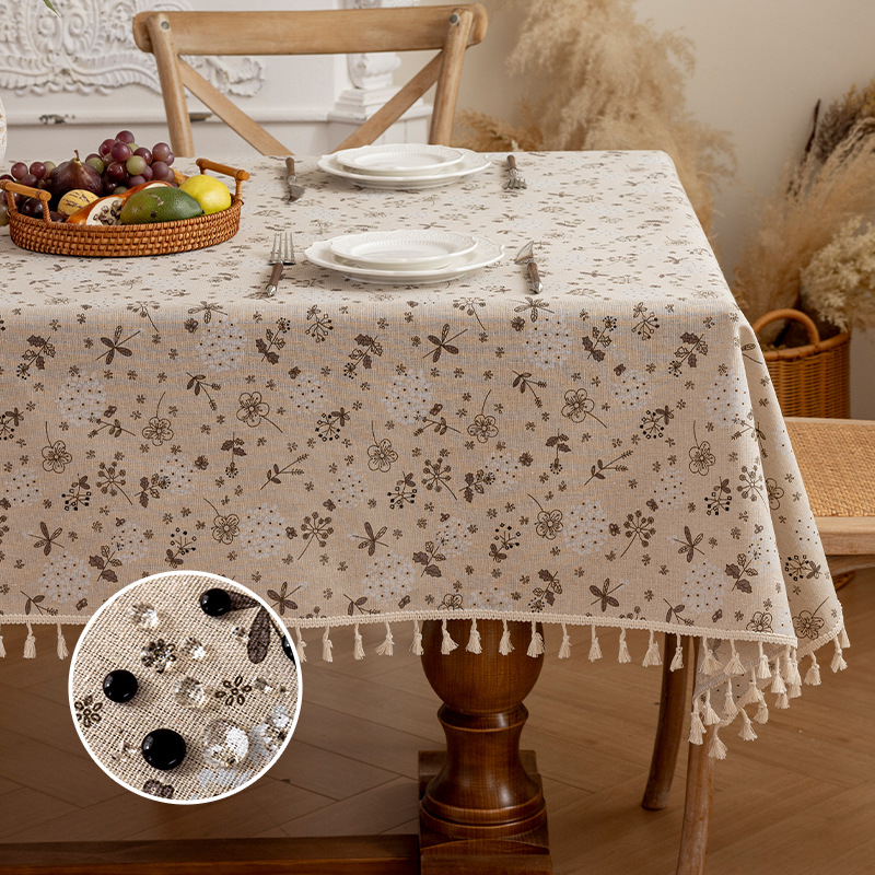 Mantel europeo con diseño de flores y farolillos, mantel rectangular de lujo ligero de alta gama, impermeable, antideslizante, resistente al desgaste, cubierta para mesa de centro, venta al por mayor