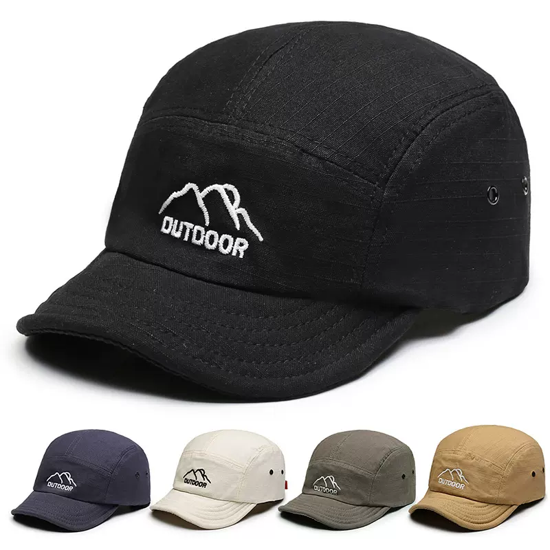 山系工装风软顶短沿棒球帽女街头休闲露营户外登山鸭舌帽男成人帽