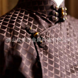 国风虎眼服饰扣13款 石材黑红旗袍扣头 九紫离火手工串珠DIY