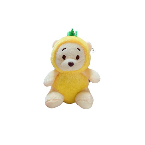 Winnie the Pooh Pineapple Bear Plush Toy Keychain Ornament Premium Smartphone Doll
