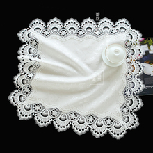 S78D5152白色欧式田园蕾丝床头柜多用盖巾电视柜茶几防尘保护罩套