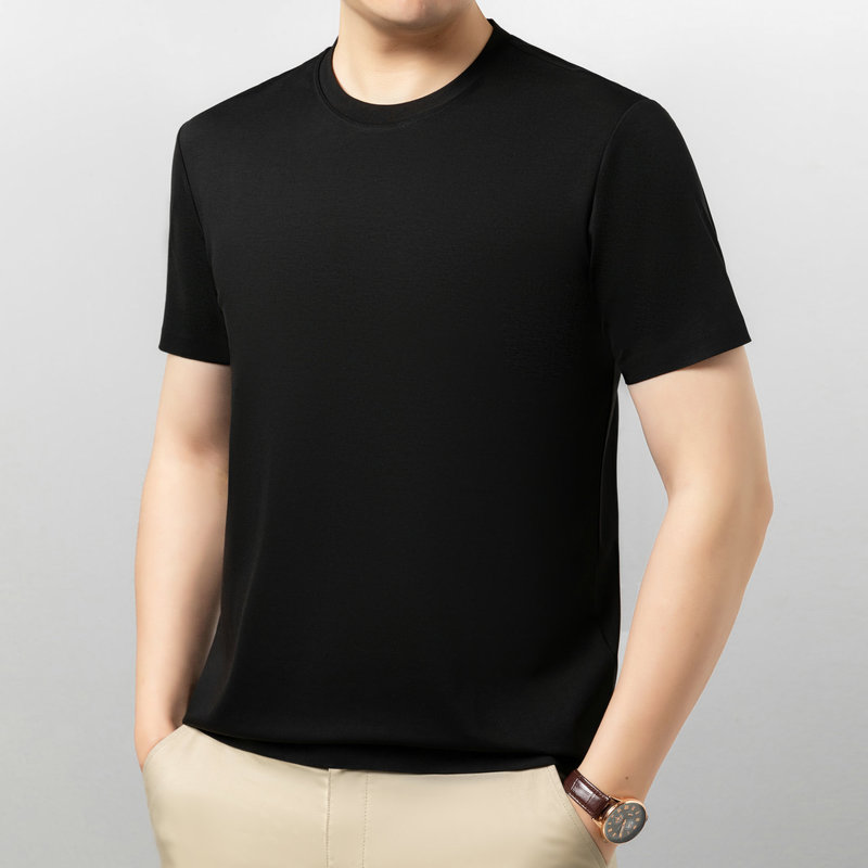 Brand New Summer T-Shirt for Men, Young and Middle-Aged, Round Neck Modal Cotton Breathable Fashion Seamless Short-Sleeved T-Shirt Brand New Summer T-Shirt for Men, Young and Middle-Aged, Round Neck Modal Cotton Breathable Fashion Seamless Short-Sleeved T-Shirt