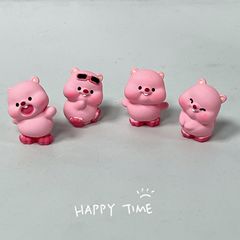 かわいい漫画クリエイティブピンクビーバー人形立体デスクワークステーション車のセンターコンソール画面装飾