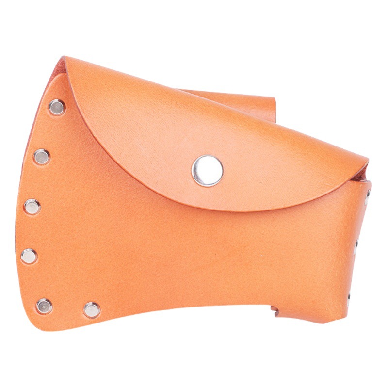 Venta directa al aire libre cintura hacha cubierta de cuero hacha hoja cubierta protectora de cuero hacha de campo cubierta de la cintura de almacenamiento portátil hacha bolsa