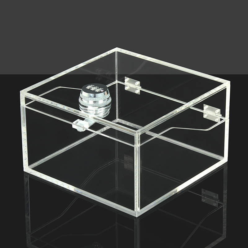 아크릴 봉인 상자 투명  번호 잠금 회사 봉인 금융 사무실 다기능 휴대용 보관함