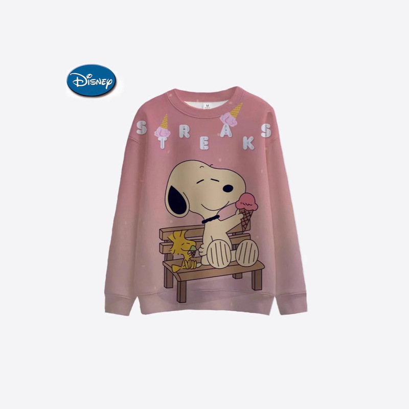 Factory direct sales Snoopy cartoon women's hoodie 3d digital printing casual couple sports top