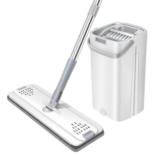 Thickened lazy hand-free mop household scratch mop bucket mopping artifact flat mop artifact one mop clean