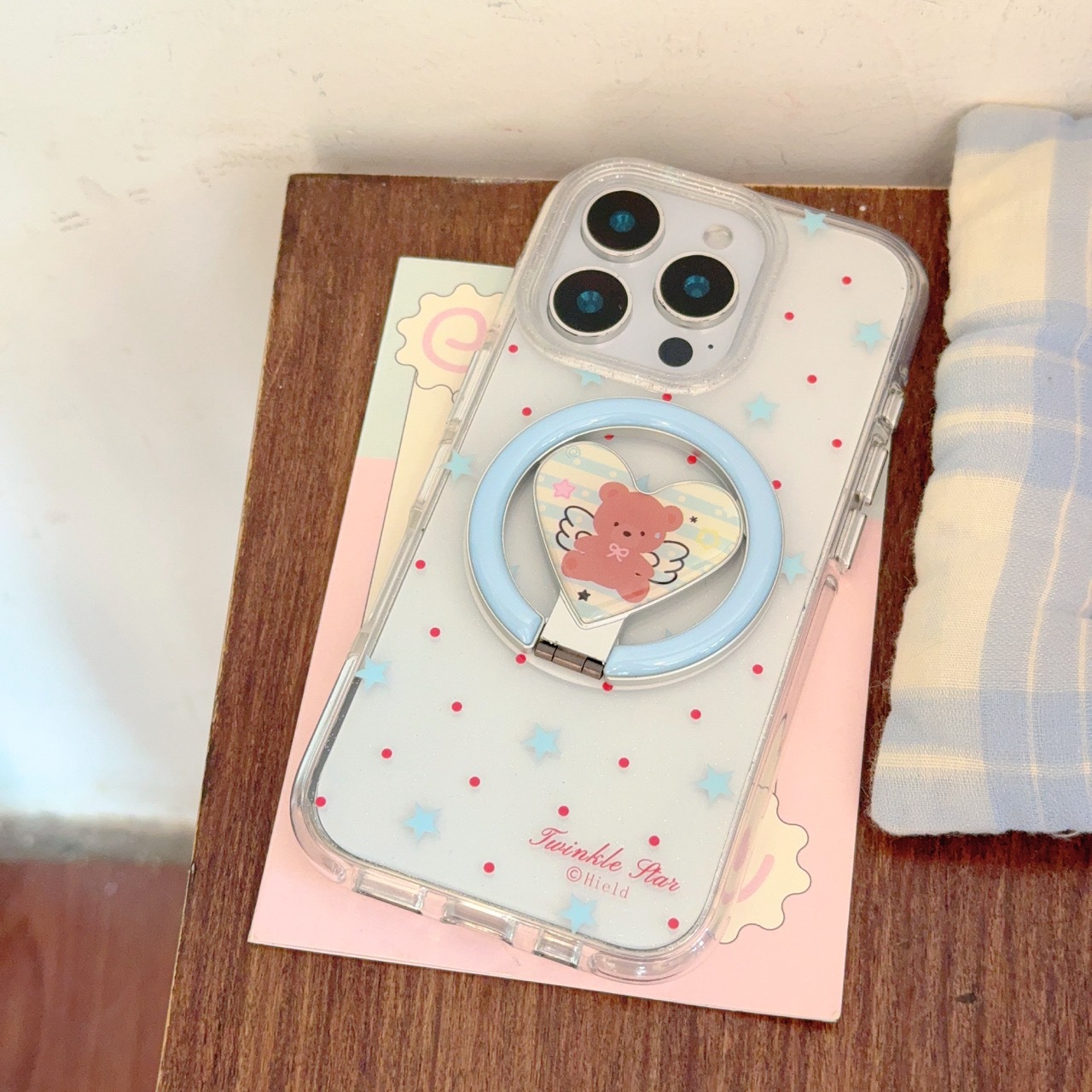 Estrellas de punto de onda de nicho para iPhone16 funda para teléfono móvil 15ProMax soporte magnético 14Pro pareja 16Pro