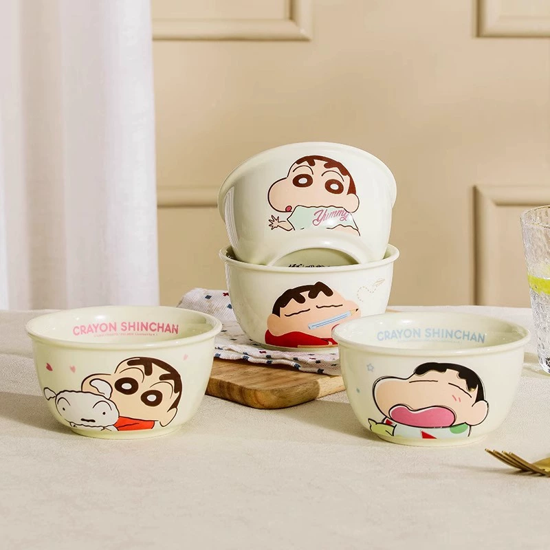 Cute children's beige cartoon ceramic tableware, set