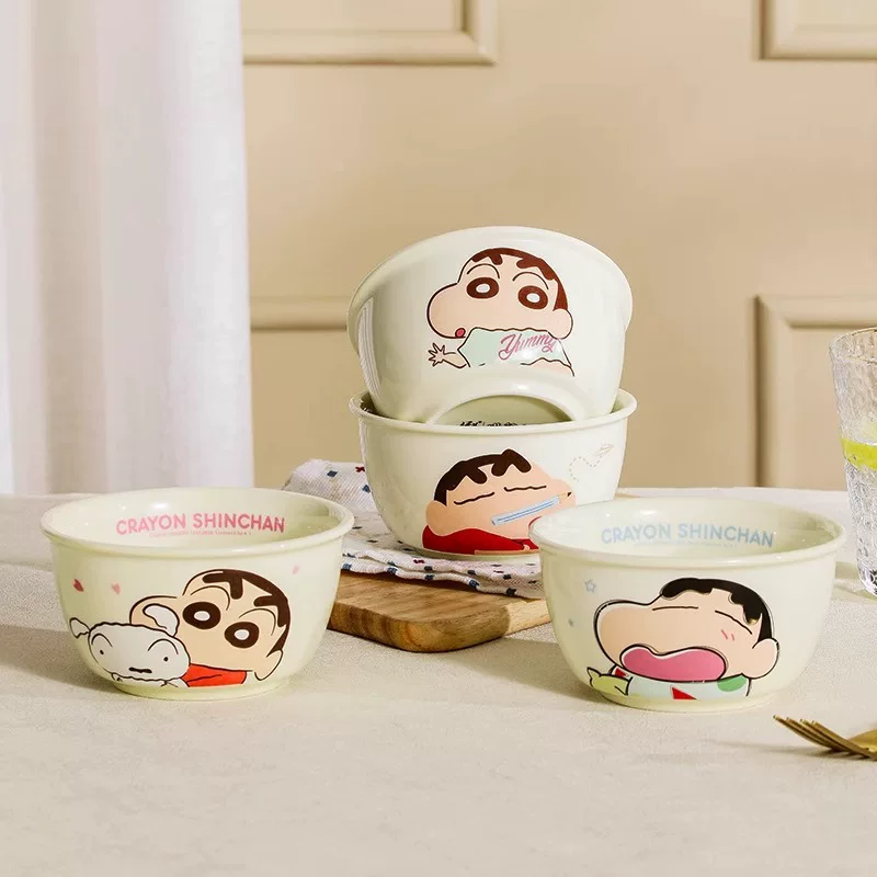 Cute children's beige cartoon ceramic tableware, set