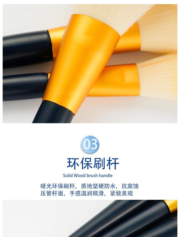Cross-border Star Movement Makeup Brush Set for beginners, Cangzhou soft bristle concealer brush, eyeshadow brush, contouring brush, high-gloss brush wholesale Item Picture