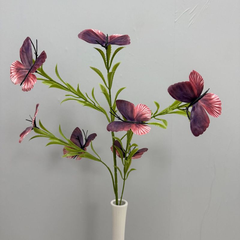 仿真7头蝴蝶花假花家居摆放花艺摄影道具花仿真花场景布置花束|undefined