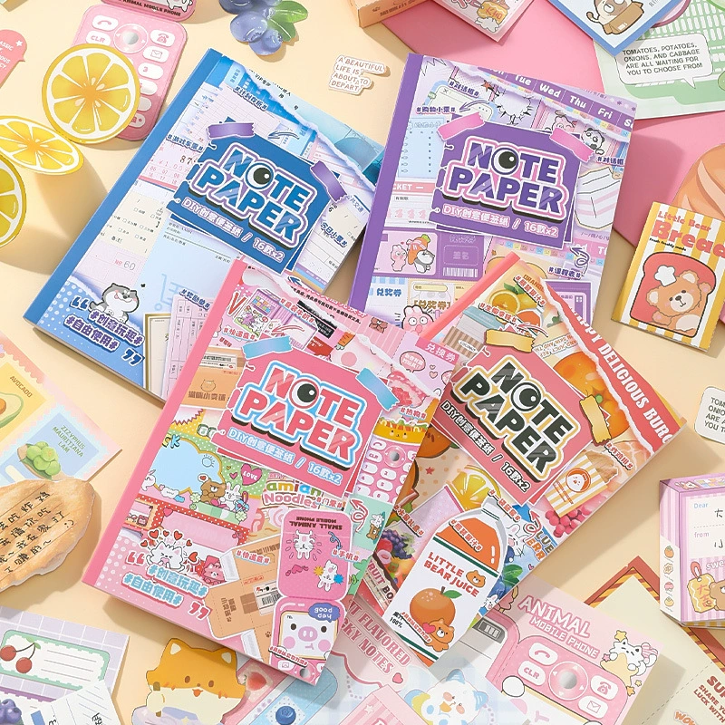 芯陌 Notes, Interesting Life Series, Cute Korean-style diary base, decorative collage, writing paper