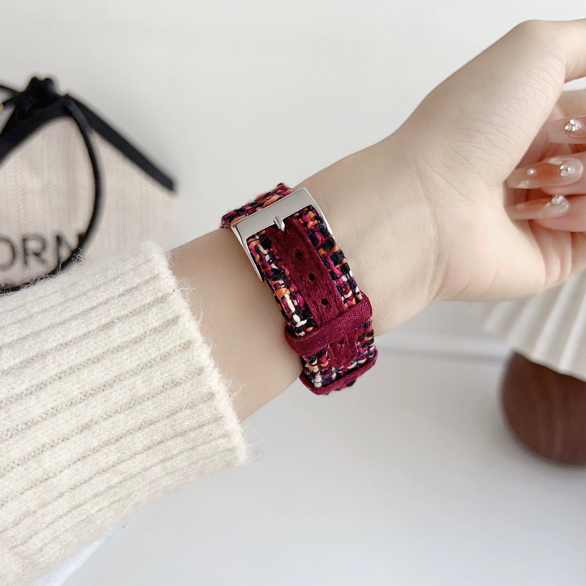 Плетеный подлинный кожаный браслет для iWatch S10, ремешок для Apple Watch S9, высококлассный Apple Watch S8765