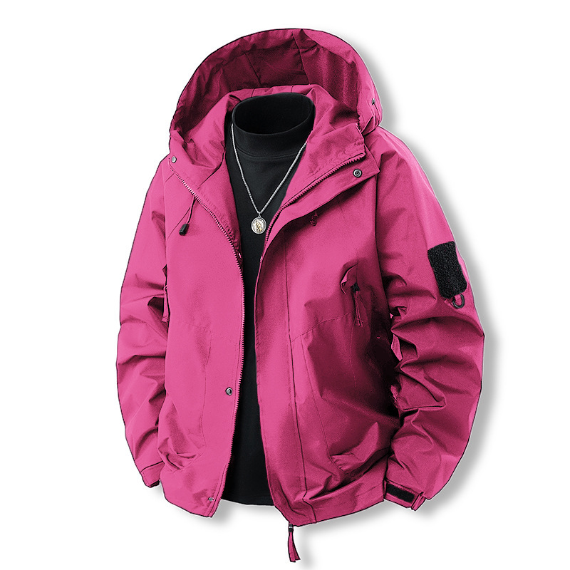 Hooded Casual Jacket for Men, New Couple's Outdoor Jacket, Three-Proof Jacket, Men's Workwear Jacket, Outdoor Jacket with Multiple Pockets