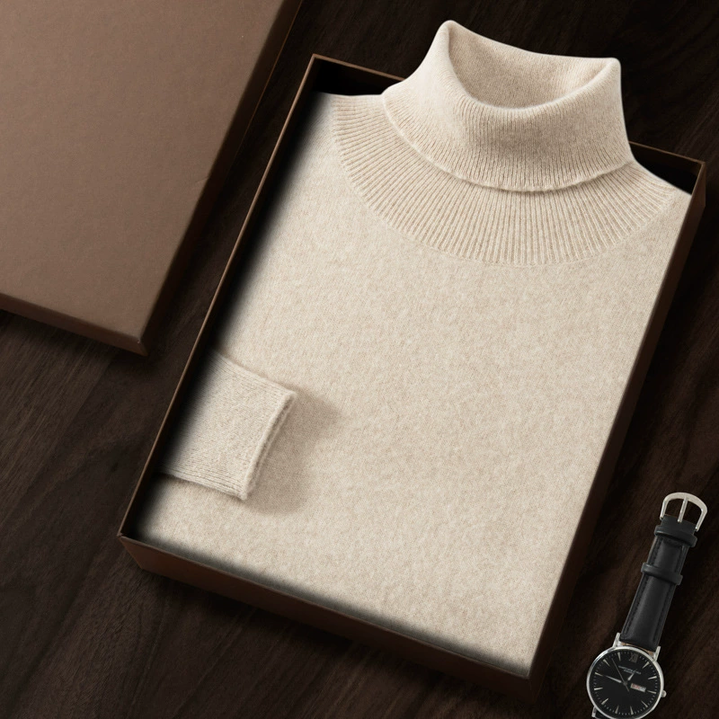 Knitted woolen cashmere demi-season sweater