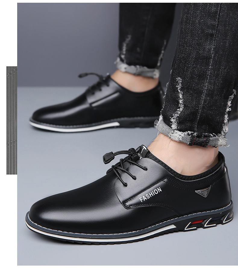 Men Oxford Synthetic Leather Leather Round Toe Office Footgear_voghion.com